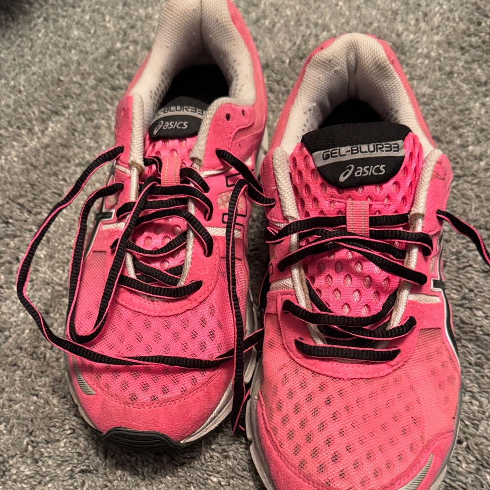 Asics Pink and Gray Athletic Shoes